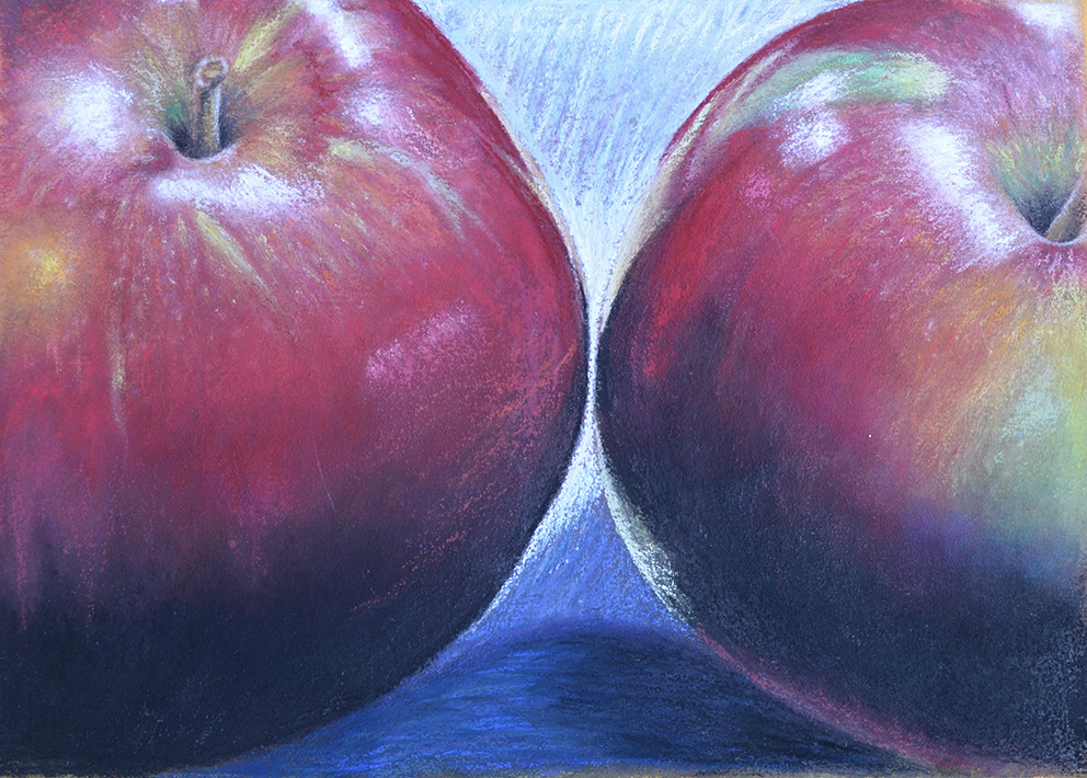 “Apples”, pastel, 16” x 11 1/4”